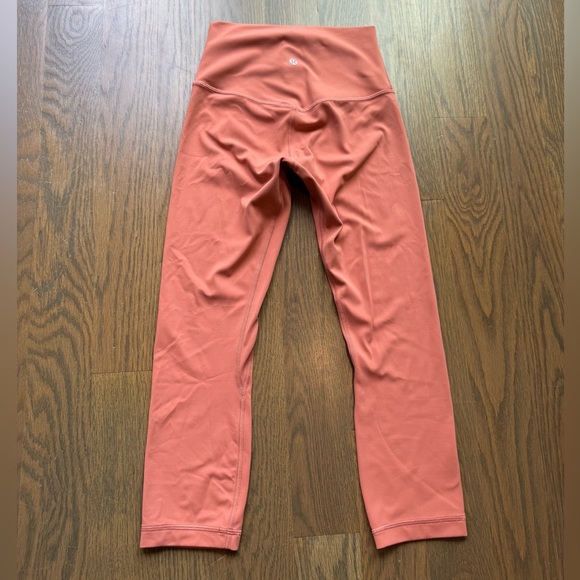 l Lululemon Align Cropped Leggings Size 4 Mauve Pink y2k activewear Q BIN - Picture 1 of 7